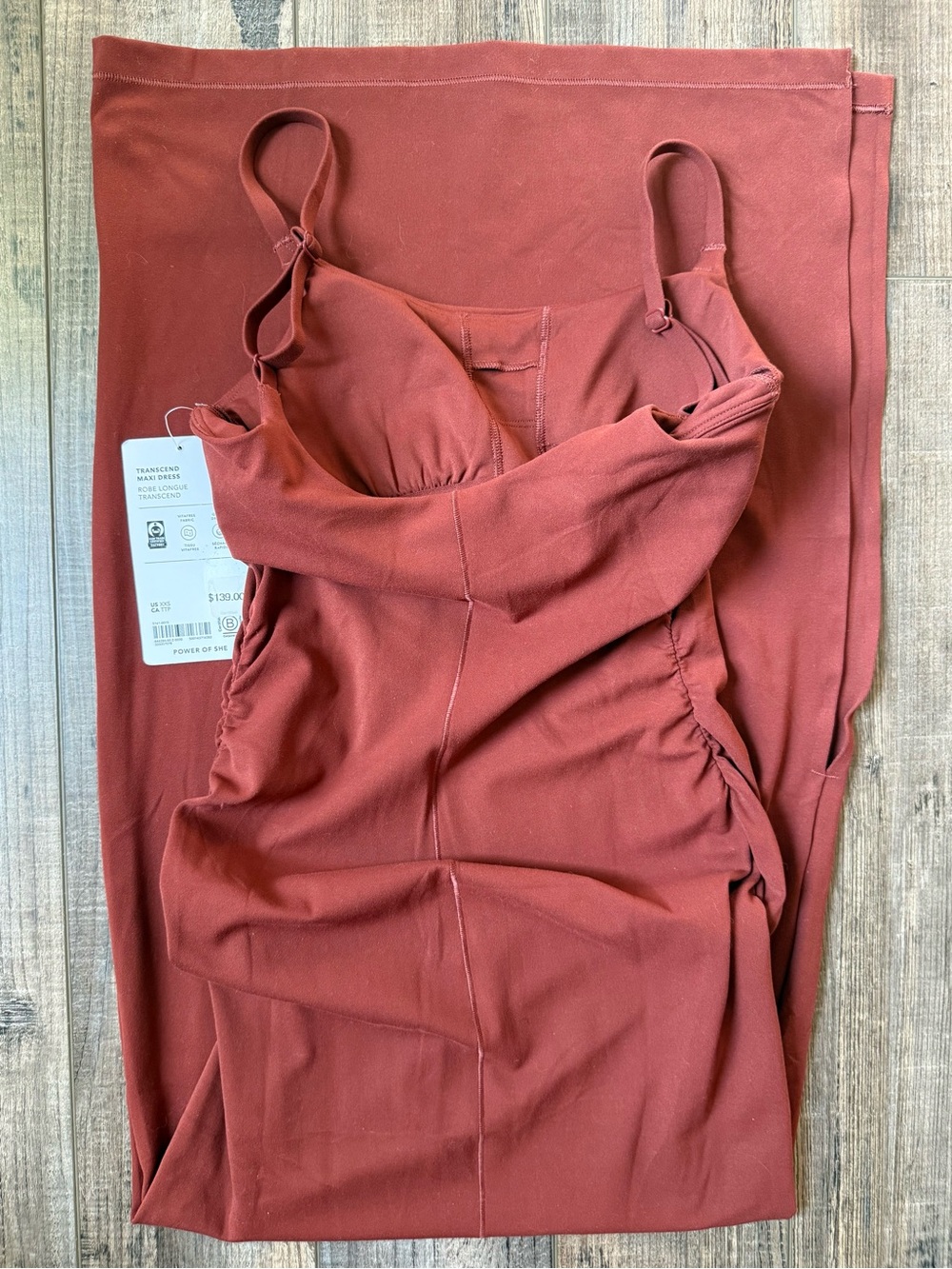 Athleta Transcend Maxi Dress Rust XXS - Picture 7 of 12